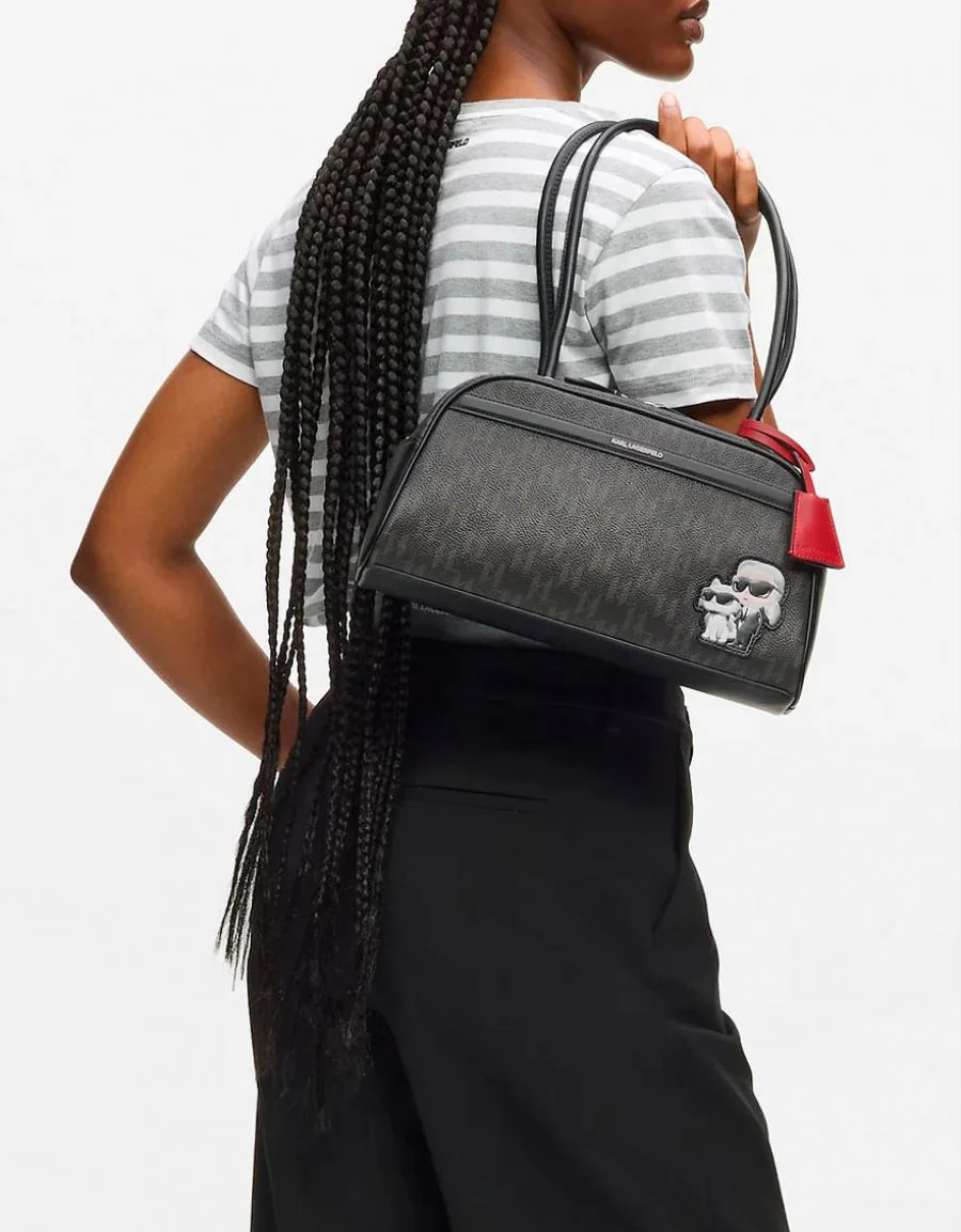 KARL LAGERFELD IKON MONOGRAM CC BOWLING BAG 89789 - Image 5