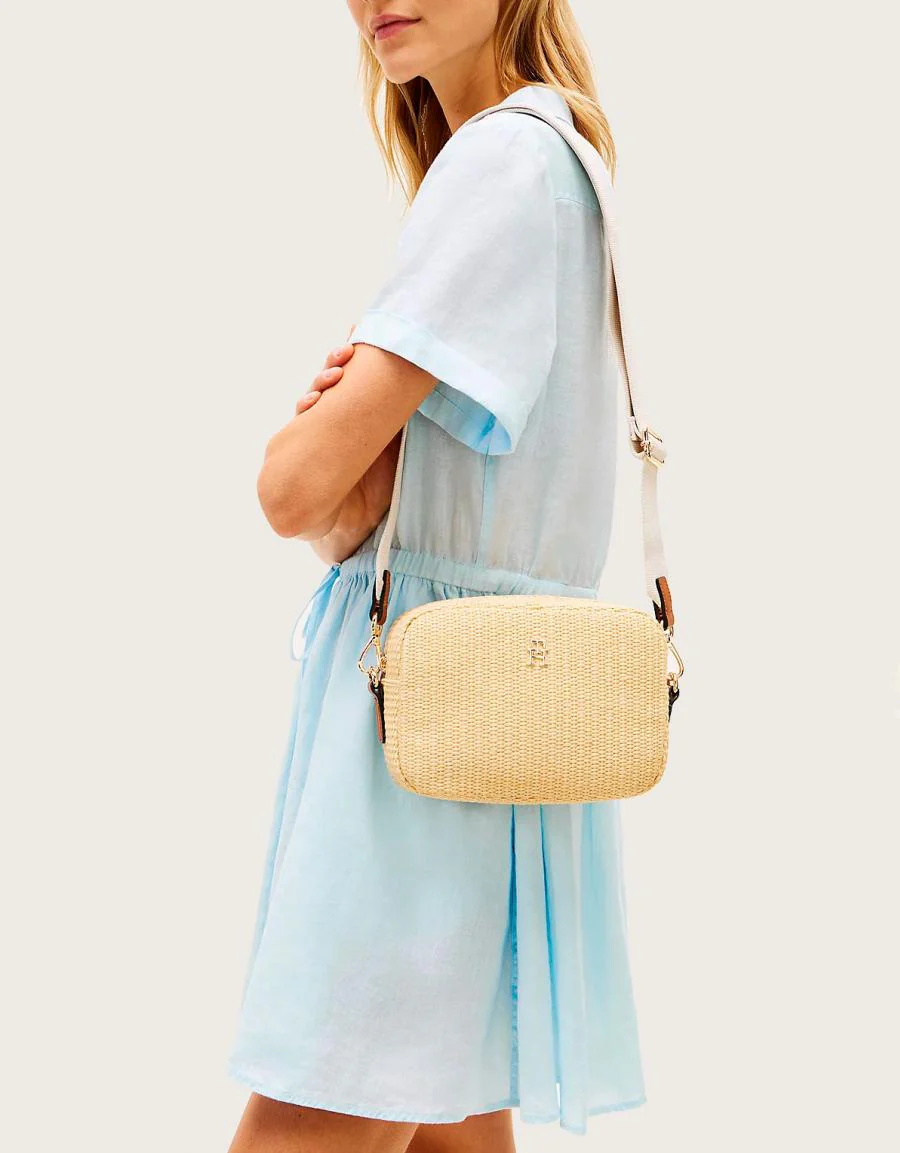 TOMMY HILFIGER POPETTE CAMERA BAG RAFFIA 89559 - Image 2