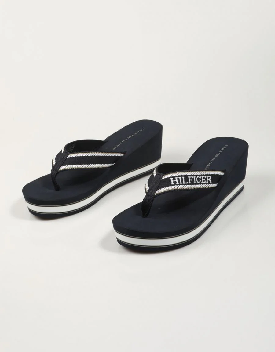 TOMMY HILFIGER HILFIGER WEDGE BEACH SANDAL 84198 - Image 2