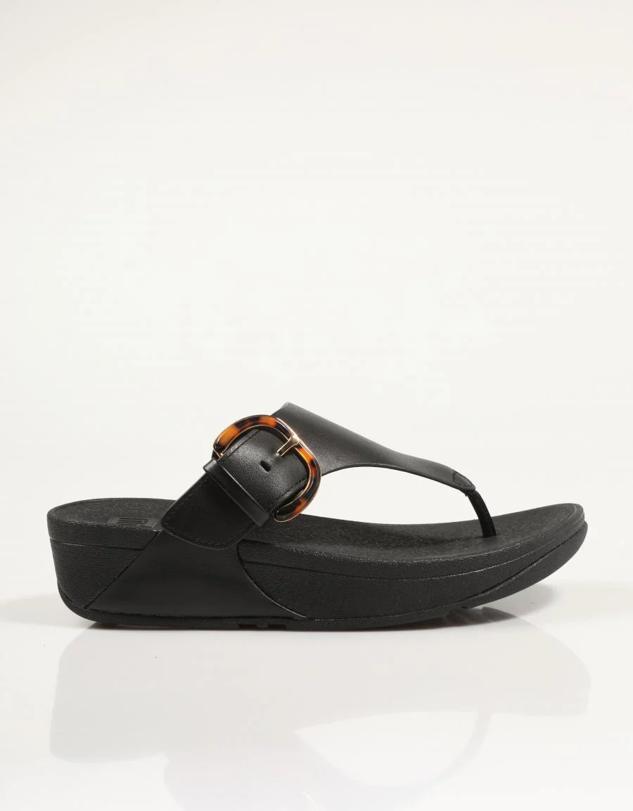 FITFLOP W LULU RESIN BUCKLE LEATHER TOE 88066