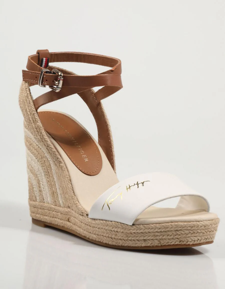 TOMMY HILFIGER ELEVATED TH LEATHER WEDGE SANDAL 78602 - Image 5