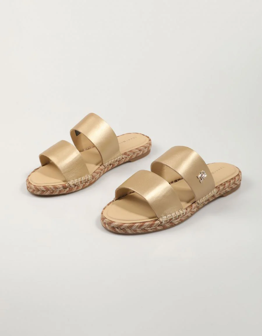 TOMMY HILFIGER TH GOLD FLAT ESPADRILLE SANDAL 84203 - Image 2