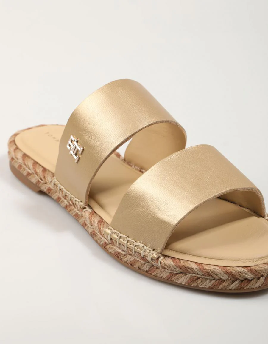 TOMMY HILFIGER TH GOLD FLAT ESPADRILLE SANDAL 84203 - Image 5